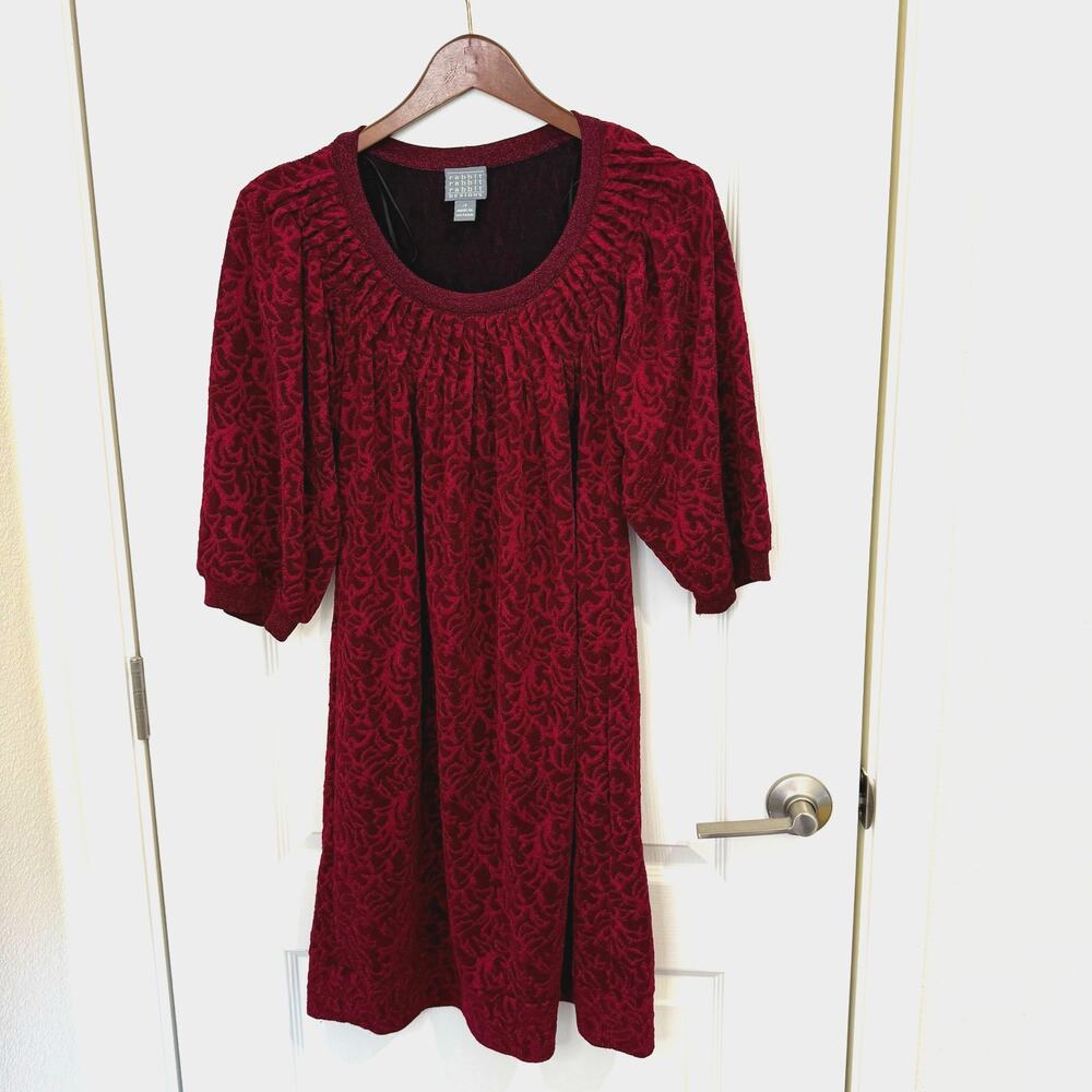 Rabbit Rabbit Rabbit Designs Cranberry Wine Red Mini Dress Women's Size 12